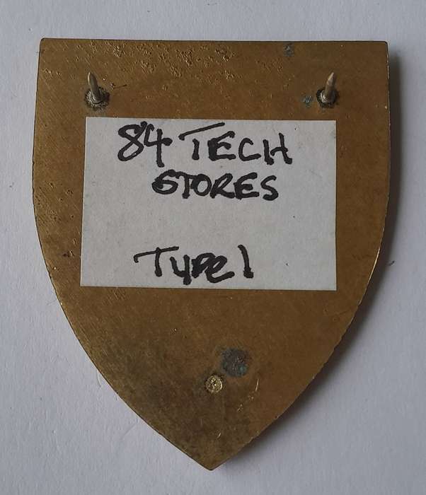 SADF 84 Technical Stores Depot Shoulder Flash.  2 Pins Intact.