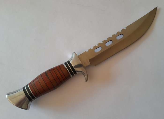 U.S.A. Saber Columbia 440C Tactical Knife with Belt Sheath.  30.5cm.