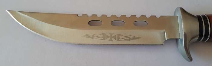 U.S.A. Saber Columbia 440C Tactical Knife with Belt Sheath.  30.5cm.