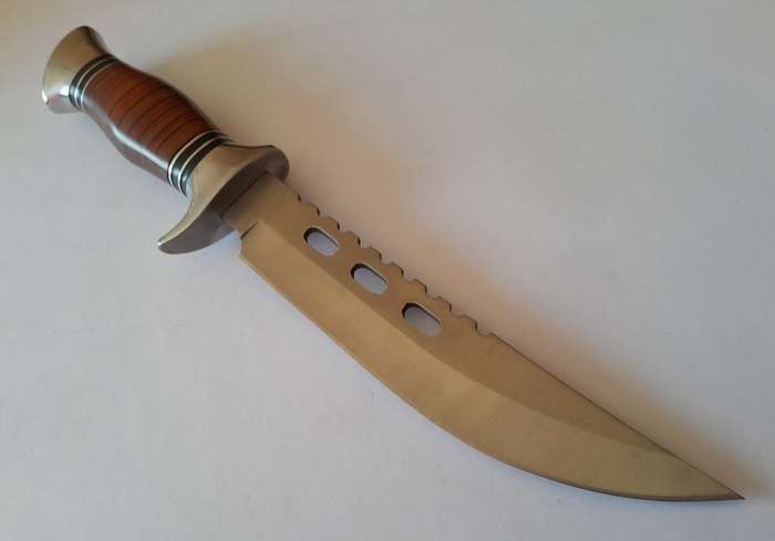 U.S.A. Saber Columbia 440C Tactical Knife with Belt Sheath.  30.5cm.