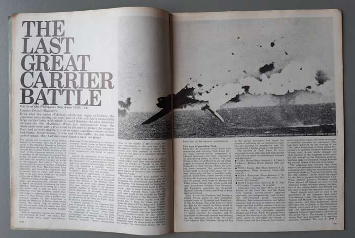 Vintage Purnell's "History Of The Second World War".  Marianas Turkey Shoot.