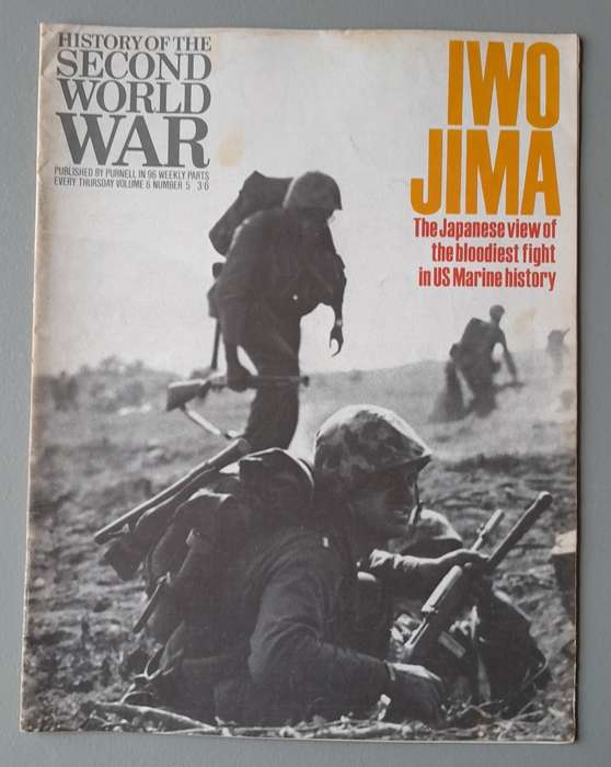 Vintage Purnell's "History Of The Second World War".  Iwo Jima.