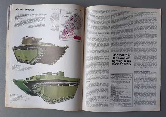 Vintage Purnell's "History Of The Second World War".  Iwo Jima.