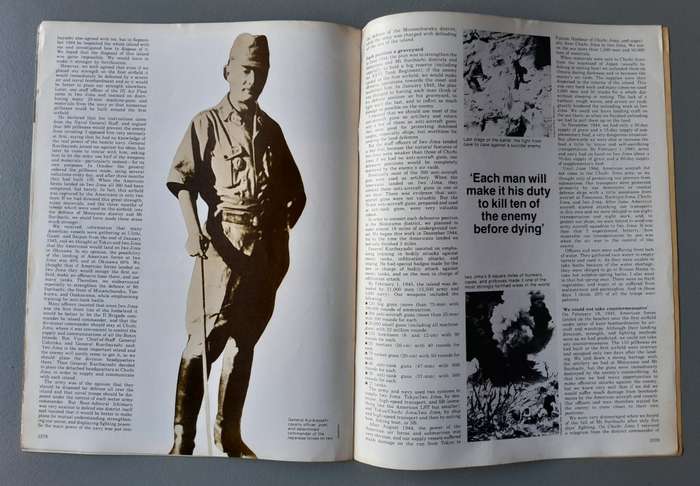 Vintage Purnell's "History Of The Second World War".  Iwo Jima.