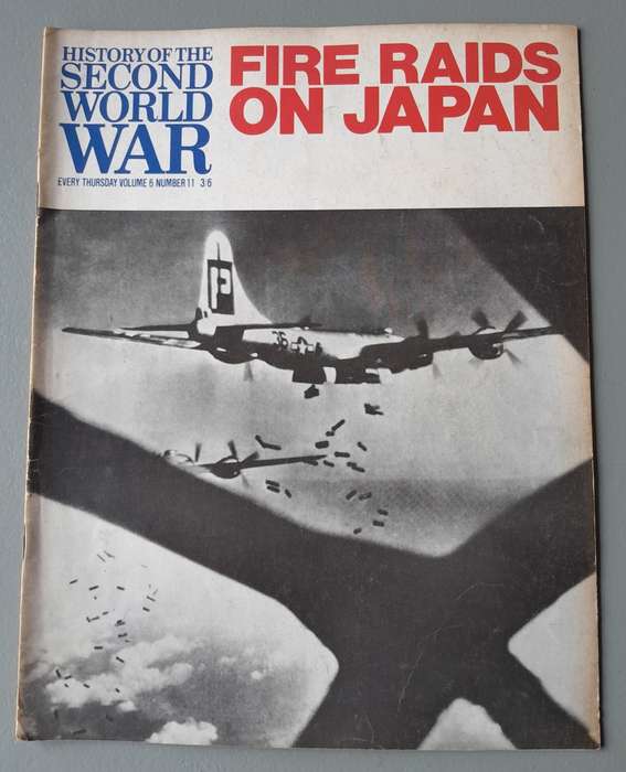Vintage Purnell's "History Of The Second World War".  Fire Raids on Japan.