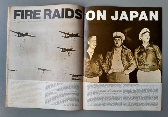 Vintage Purnell's "History Of The Second World War".  Fire Raids on Japan.
