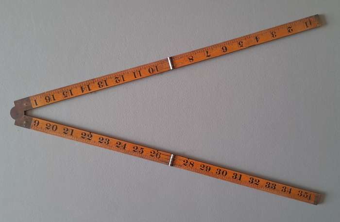 Vintage Rabone & Sons Boxwood And Brass 3-Foot Folding Rule.  No. 1167.