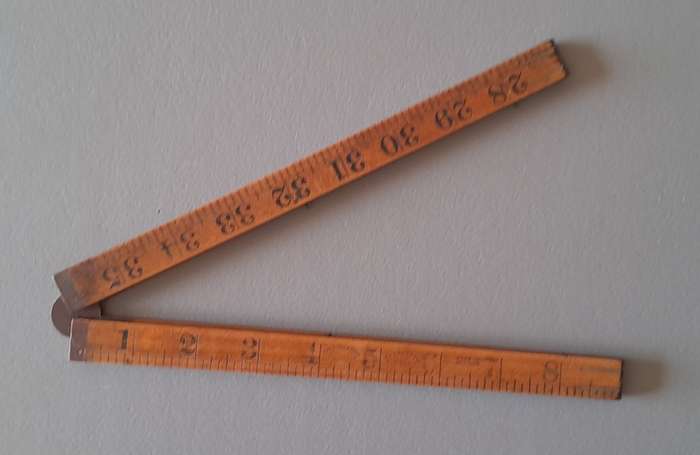 Vintage Rabone & Sons Boxwood And Brass 3-Foot Folding Rule.  No. 1167.