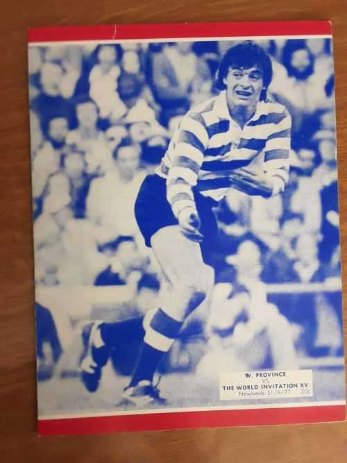 1977 Western Province vs The World Invitation XV Programe