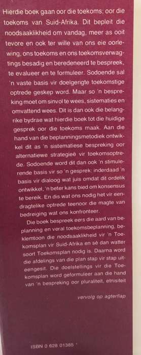Toekoms plan Suid Afrika deur Roelf Botha (1978)