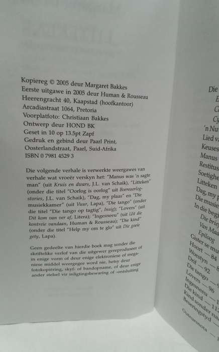 Littekens : Stories en Memories  Margaret Bakkes