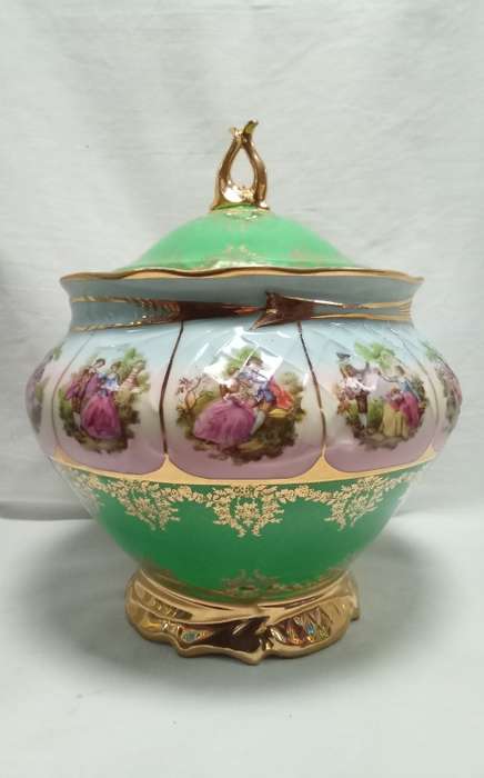 Exquisite heavily gilded soup tureen from Brazil