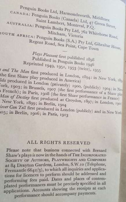 Plays Pleasant/Bernard Shaw