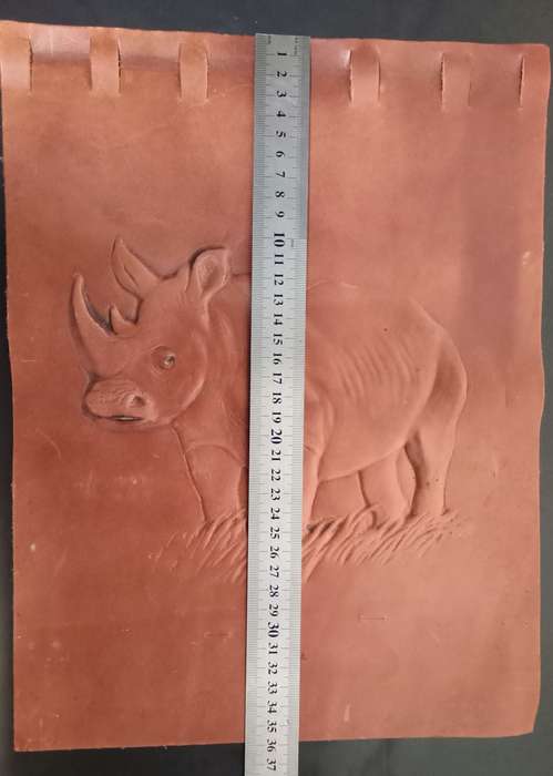 Vintage leather wall hanging