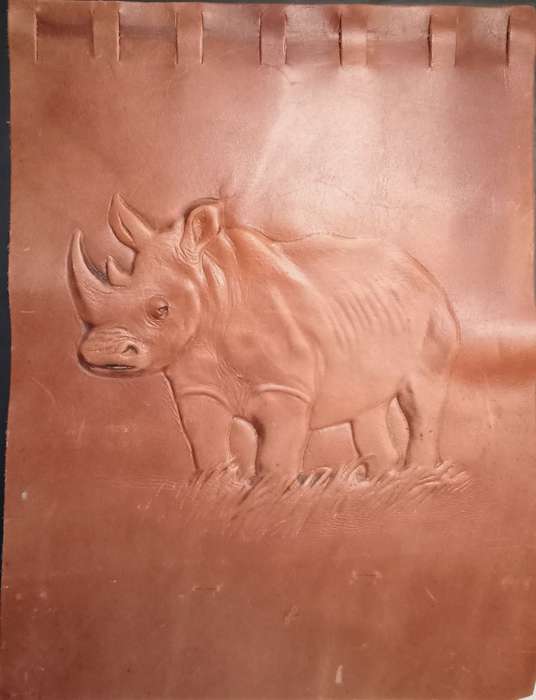 Vintage leather wall hanging