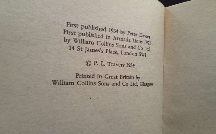 Mary Poppins - first edition 1934 paperback