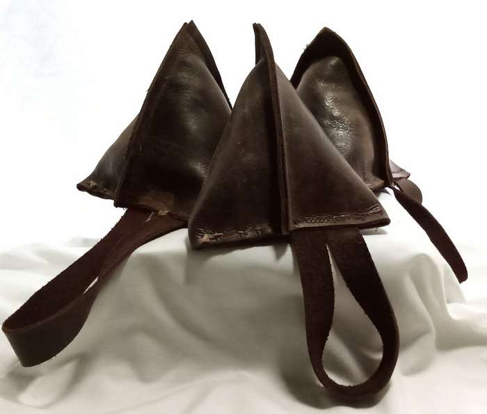 Three vintage leather`pouches`