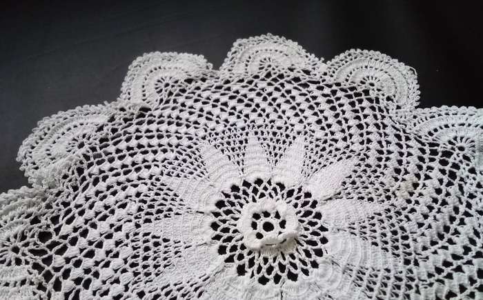 Two lovely Crocheted doilies - about 20cms across