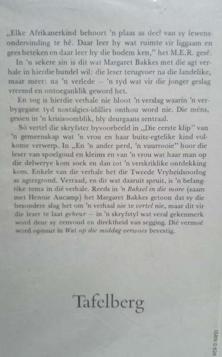 Wat op die Middag Verwoes - Margaret Bakkes (1977)
