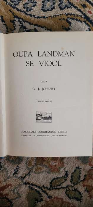 OUPA LANDMAN SE VIOOL - G. J. JOUBERT