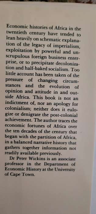 Africa 1880-1980: An Economic History - Wickins, Peter L.