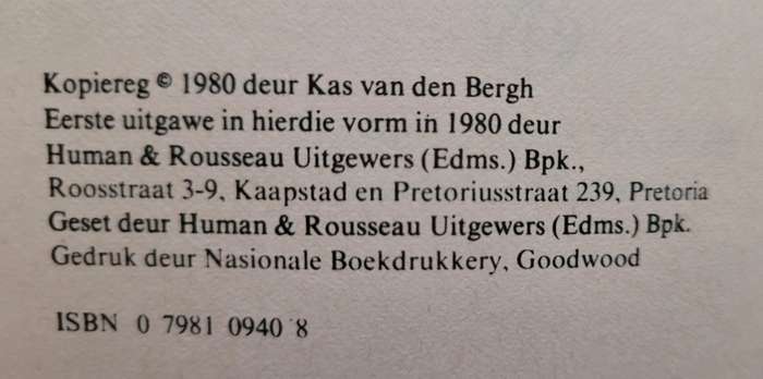 Die geval Lisinda - Kas van den Bergh 1980