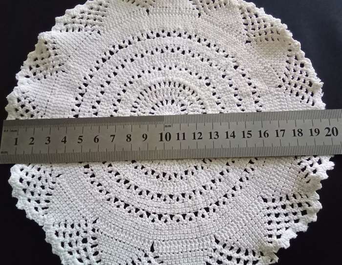 Beautiful vintage crocheted white doily