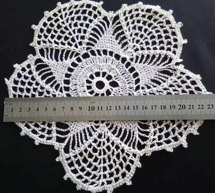 Lovely crocheted white doily