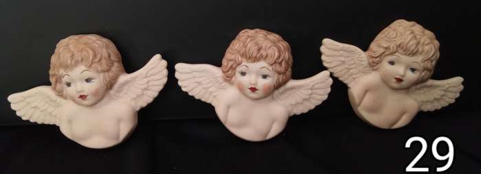 Beautiful hand painted porcelain angels