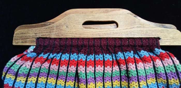 Stunning vintage crocheted handbag