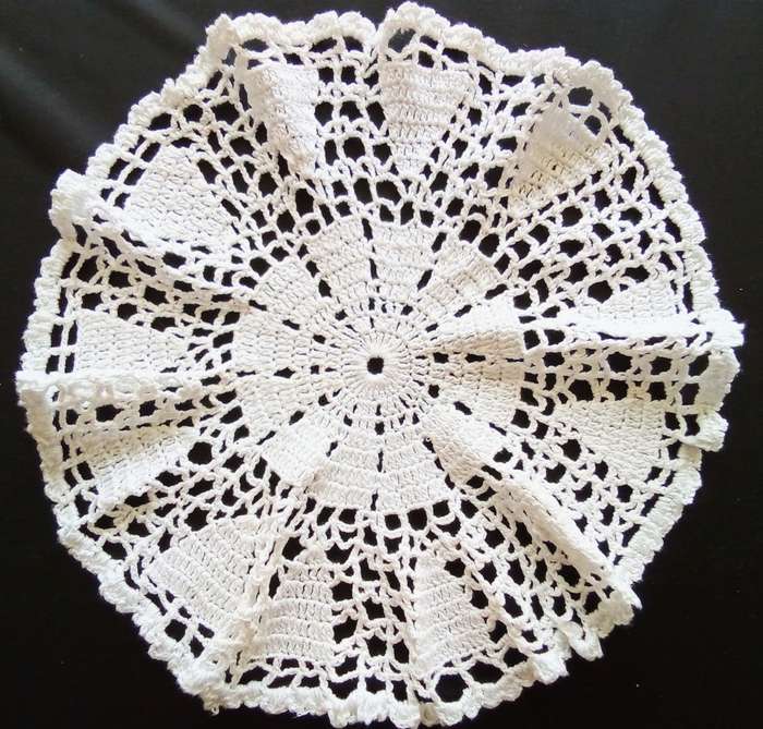 Beautiful white vintage crocheted doily
