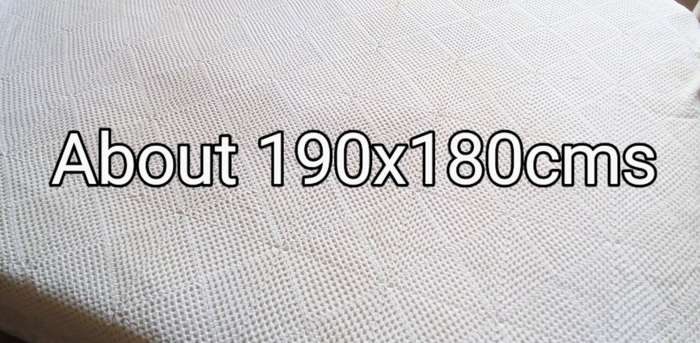 Gorgeous white hand crocheted cotton chenille blanket/throw