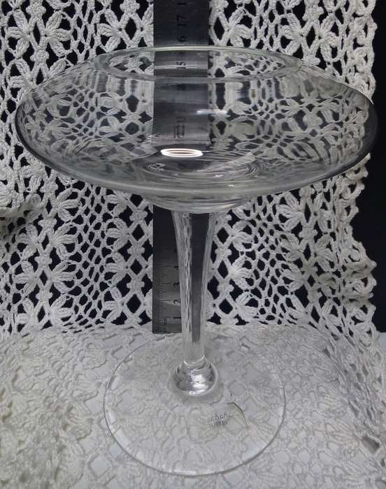 Lovely and unusual vintage Pasabahce crystal glass vase