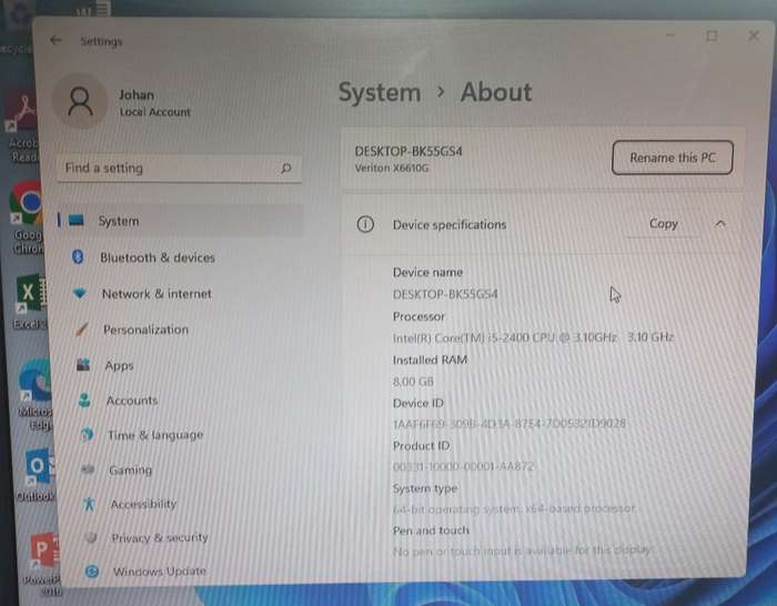 Intel(R) Core(TM) i5-2400 CPU @ 3.10GHZ