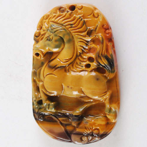 Beyond Exquisite PICASSO JASPER - HAND  CARVED HORSE!