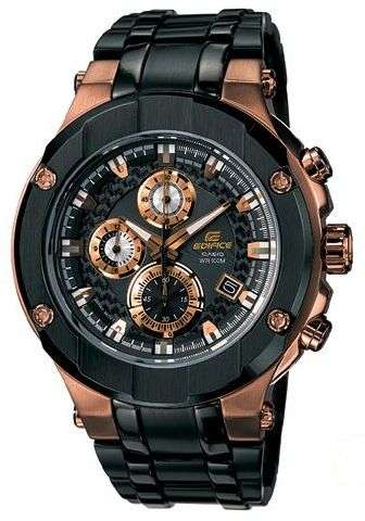 Casio Edifice Gold Label Sapphire glass, chronograph , EFX-500BK-1AV