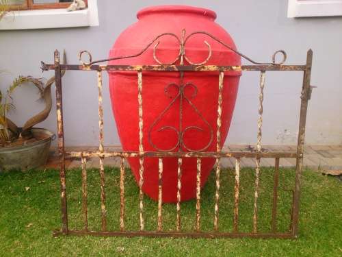 Stunning Antique Wrought Iron Garden Fence Gate!