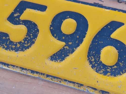 3x Old Bloemfontein Metal Numberplates - MAKE AN OFFER!!!