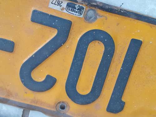 3x Old Bloemfontein Metal Numberplates - MAKE AN OFFER!!!