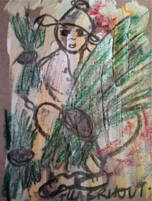 Father Frans Claerhout - Farmer - Mixed Media (COA Included)