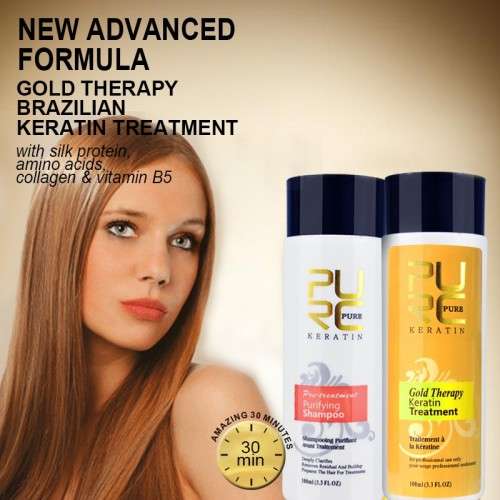 Gold Therapy Straightening Hair Keratin Treatment Set