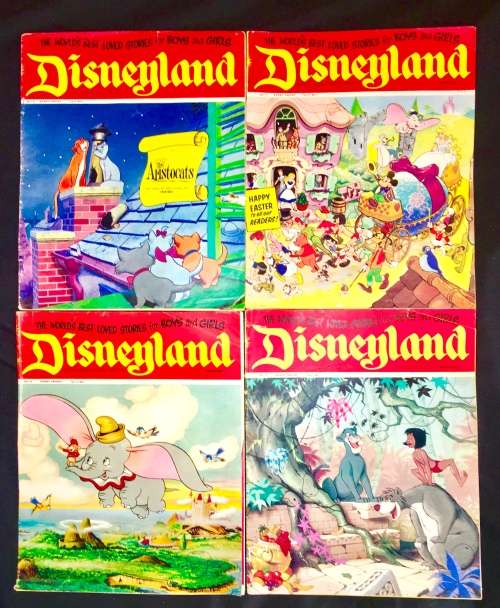 DISNEYLAND COLLECTORS X 4  NO 5,NO 7,NO 8,NO 9 1971 (WALT DISNEY PRODUCTION)VF