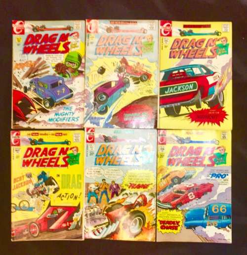 DRAG N  WHEELS X 6  NO38 1969 ,NO47,NO 48,NO53,NO57,NO58  (CHARLTON)VF