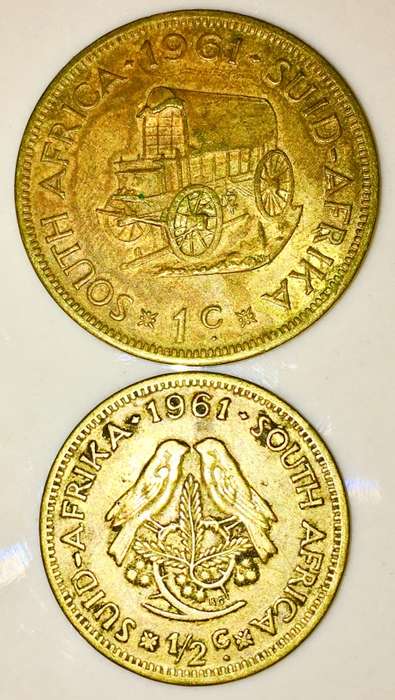 1961 1 CENT & 1/2 CENT