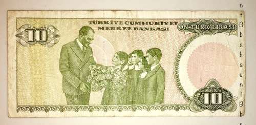 TURKEY 10 LIRASI  1970