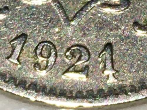 BELGIUM 10 CES  1921 ERROR COIN (DOUBLE 1 IN DATE)