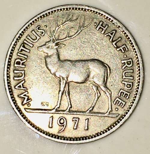 MAURITIUS 1/2 RUPEES  1971