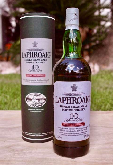 LAPHROAIG 10YR 1LT ORIGINAL CASK STRENGTH 57.3% SEALED & FULL HIGHLY COLLECTIBLE RARE