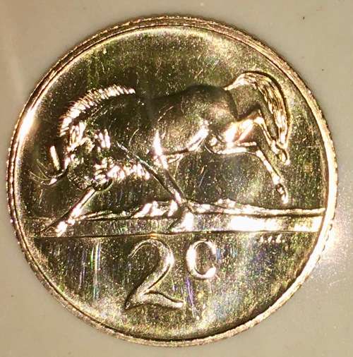 R S A 2 CENT 1989 BU UNC NICE TONING