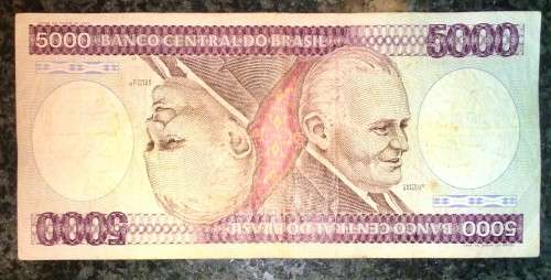 BRASIL 5000 CRUZEIROS  A 1980s